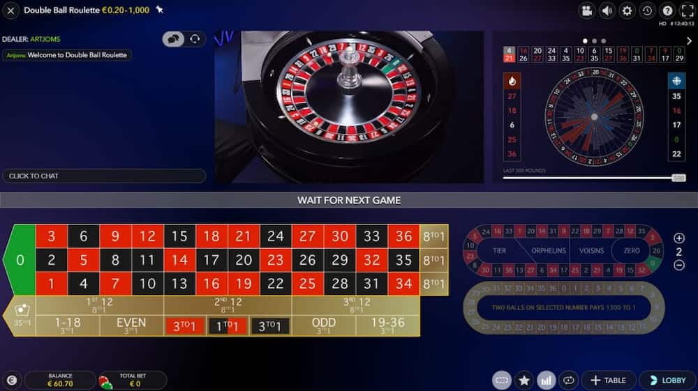 Roulette bóng kép (Double Ball Roulette)